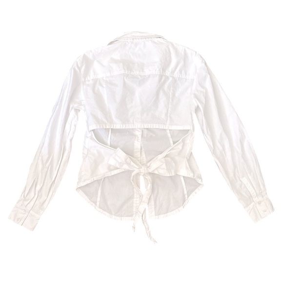 Anthropologie White Button Down Shirt - Picture 10 of 12